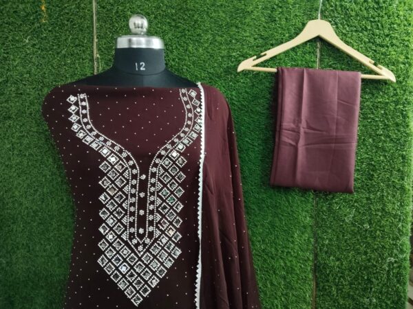 Royal Maroon Mirrorwork Suit