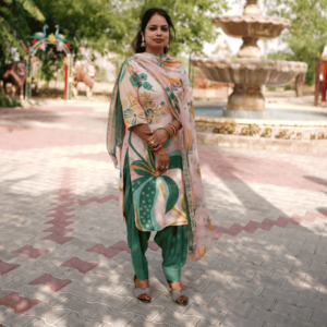 Jaam Fabric Cotton – Printed Top, Bottom & Dupatta Set